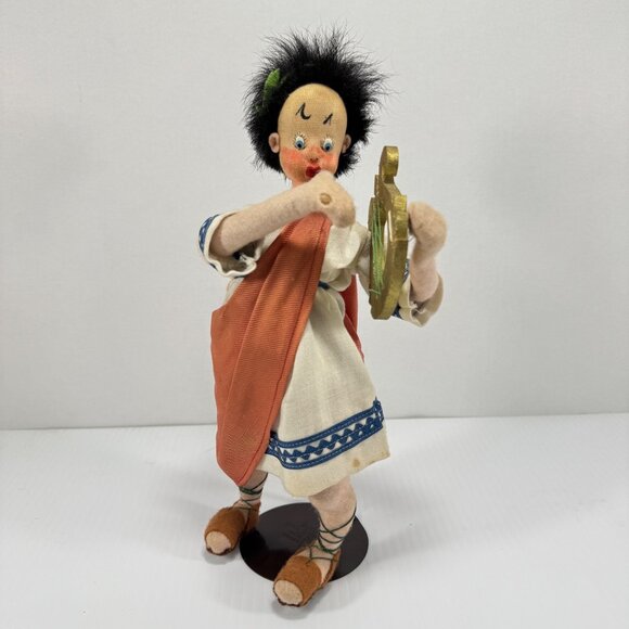 Vintage Klumpe Roldan Doll Greek Lyre Player Spain Mid-Century Folk Art - Picture 1 of 13